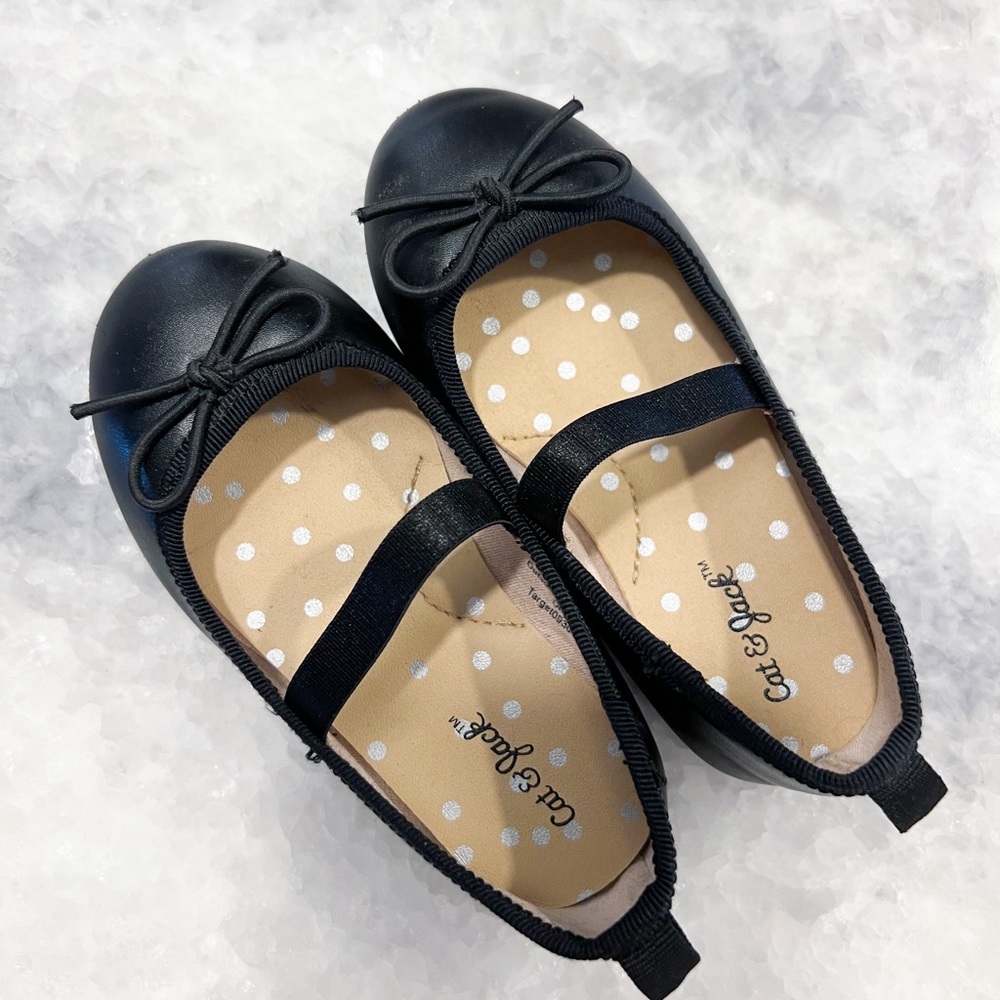 Cat & Jack Black Ballet Flats Toddler 6
